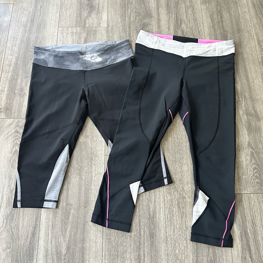 lululemon athletica Black and Gray Leggings